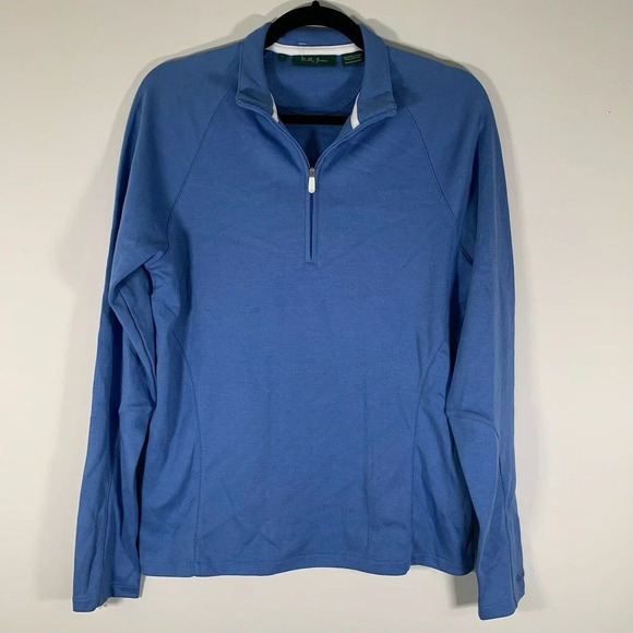 Bobby Jones Jacket Women’s Large Blue 1/4 Zip Pullover Jacket Viacom - Picture 1 of 8